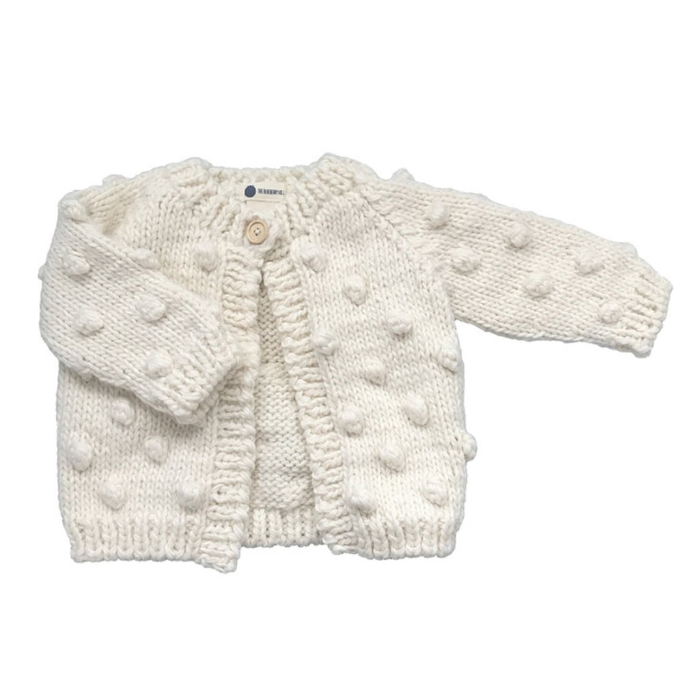 Cozy White Knit Sweater for Kids